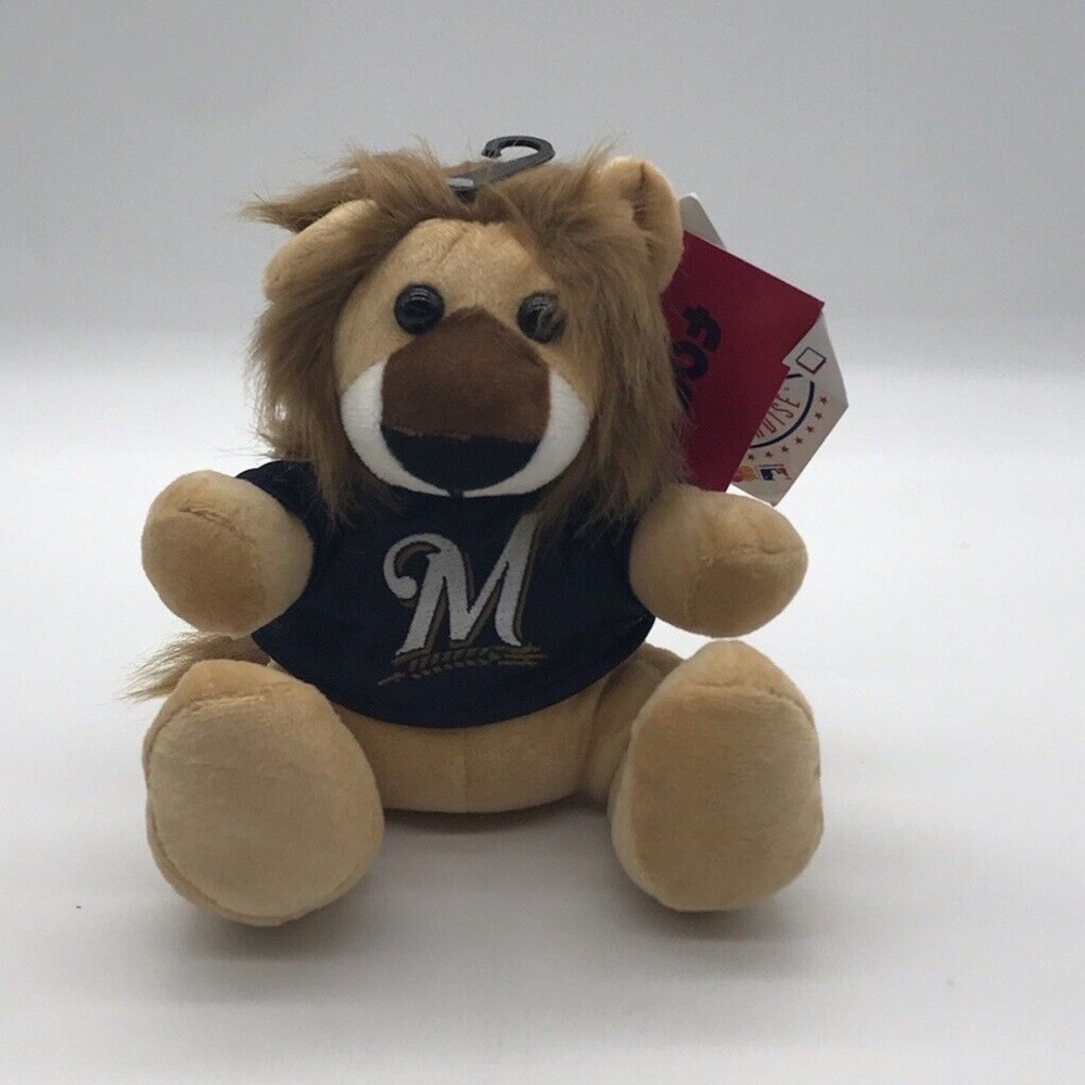 FOCO MLB Milwaukee Brewers 7" Stuffed Bernie Brewer Seated Lion CHA-111-4001 NIP